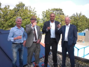 Frank Brouwer, Bram Bakker, Vincent Venloo, Wethouder Roelfsema